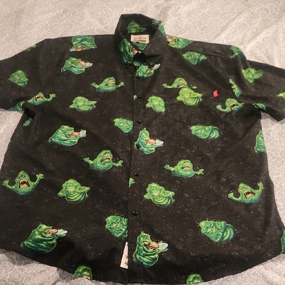 Ghostbusters Black and Green Men's Shirt